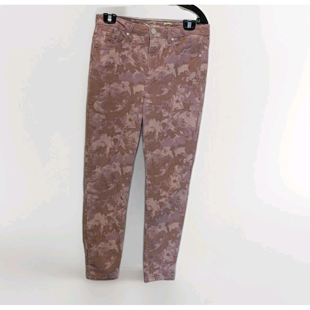 Y2K Grunge Tie Dye Skinny‎ Jeans Pink Acid Wash Festival Goth 8 Corduroy